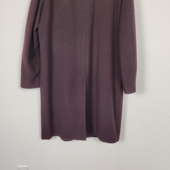 Hugo Boss Men's 100% Wool Burgundy Purple Pea Coat Size Medium Quiet Luxury - Picture 4 of 11